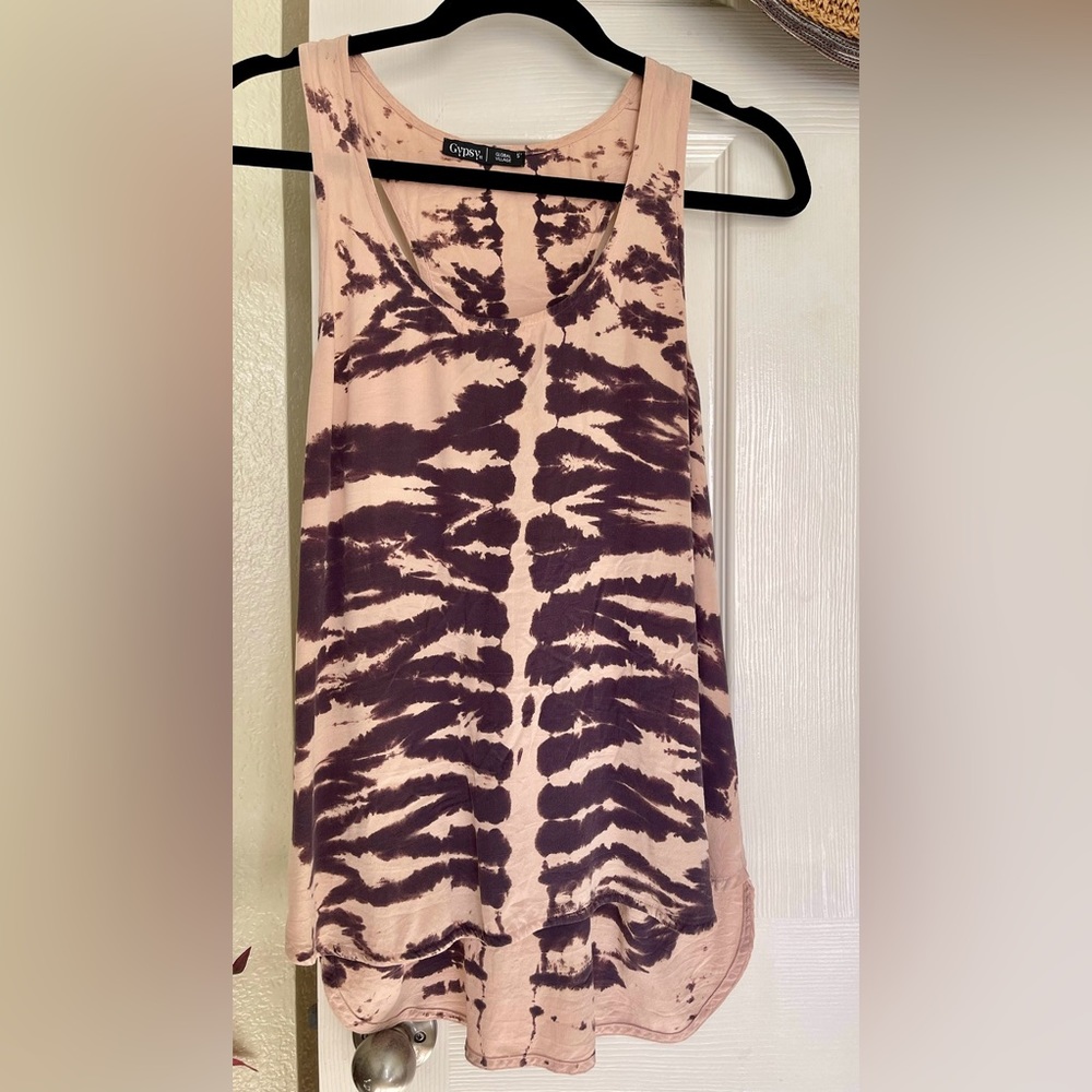 Gypsy 05 100% Silk Racerback Tank Top